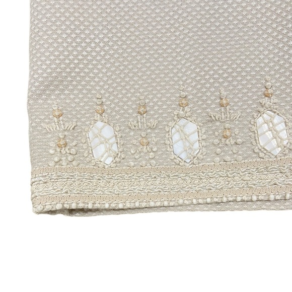 NWT Ann Taylor sleeveless beaded metallic wool/silk dress above the knee size 6 - Picture 6 of 13